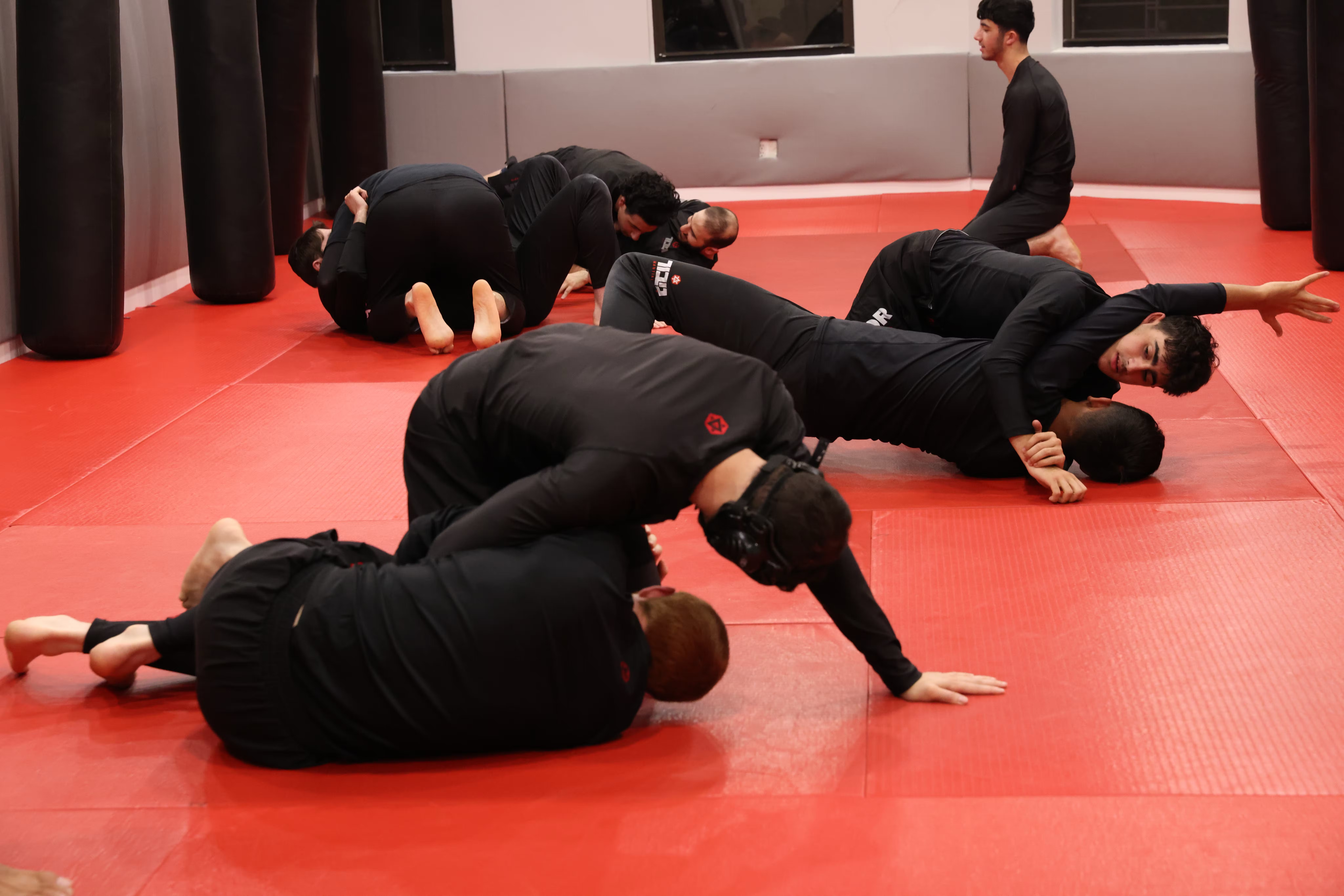 Adult jiu-jitsu training at BeGibor