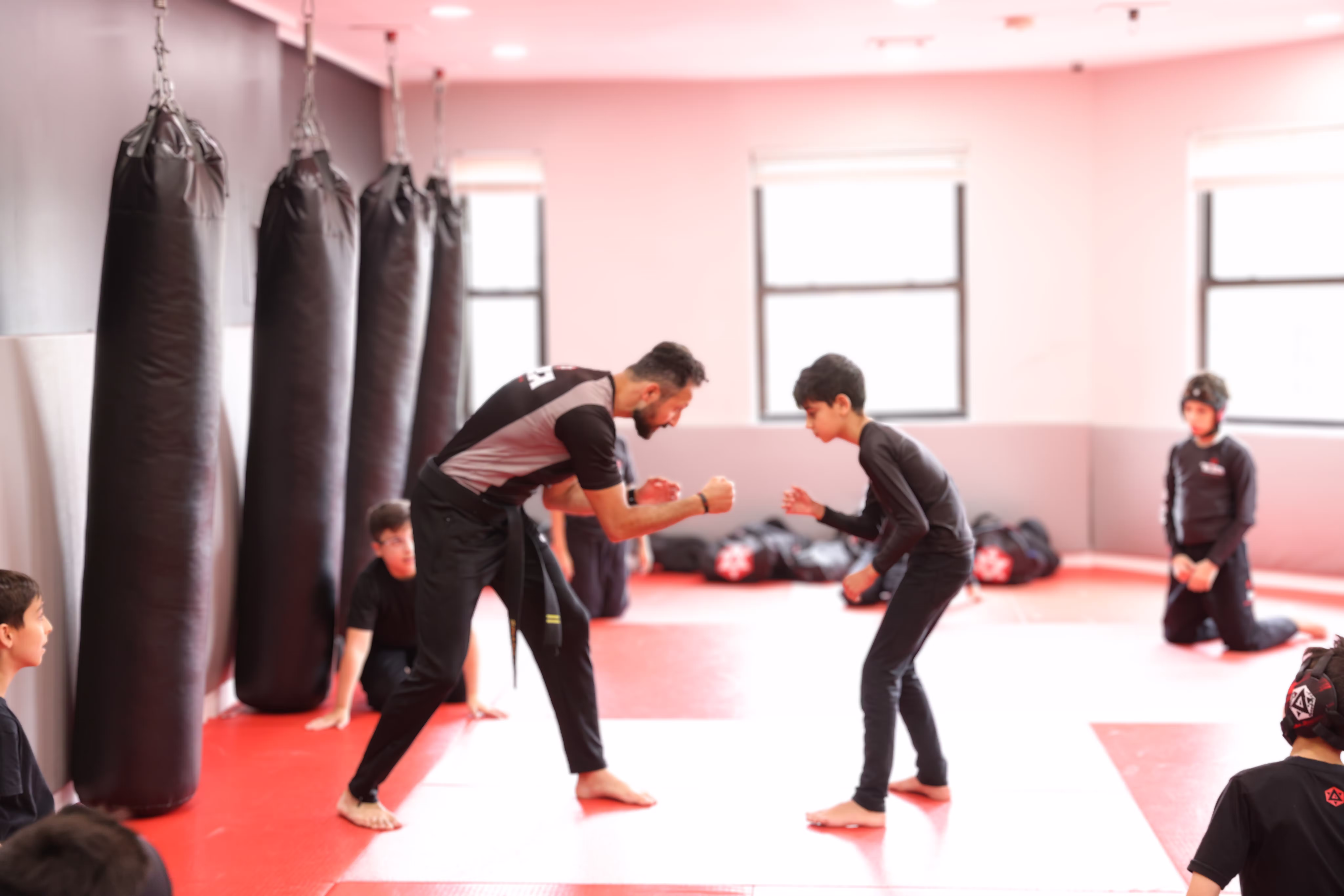 Kids jiu-jitsu class for ages 5–8 at BeGibor