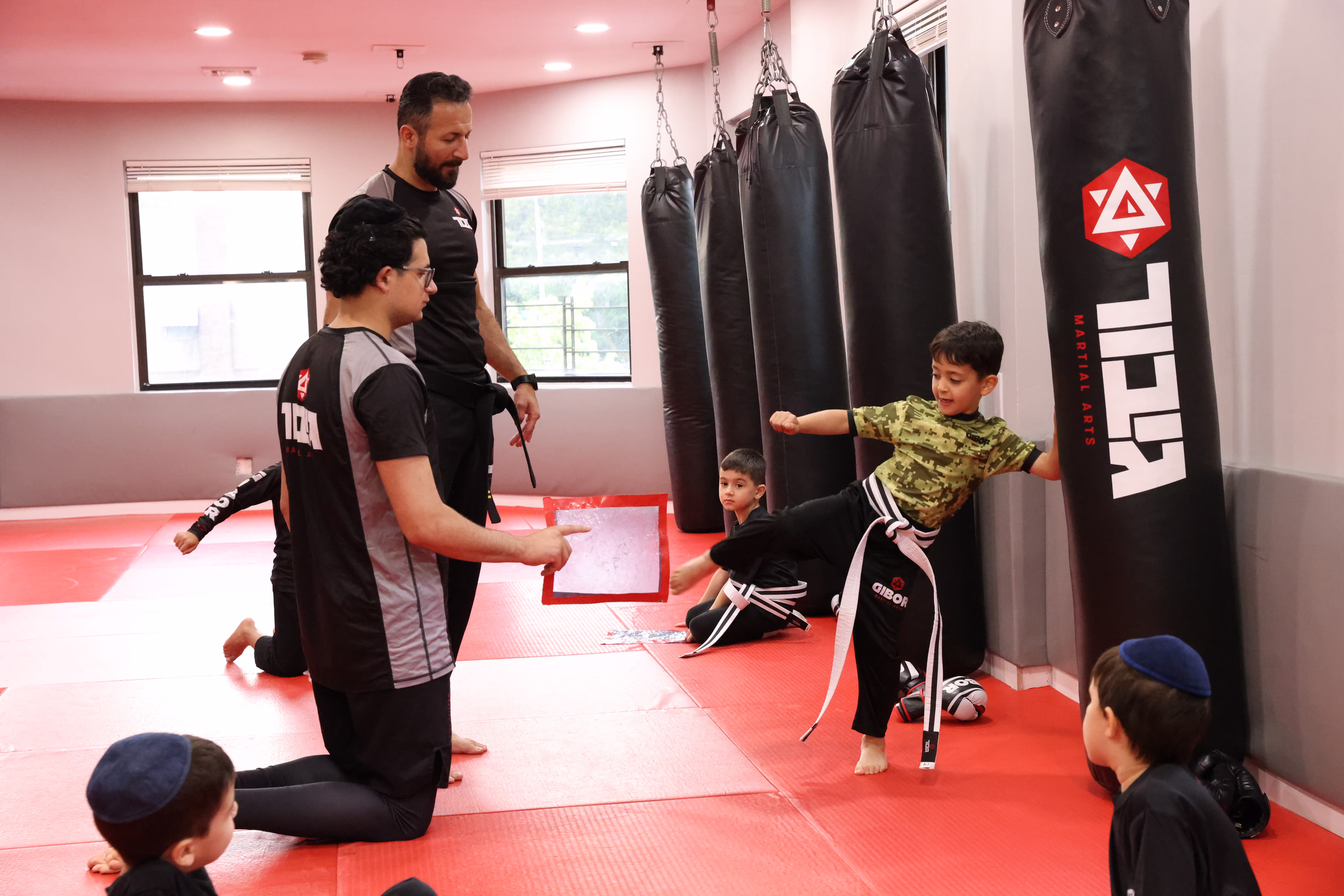 Kids martial arts training at Gibor