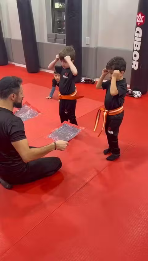 Preschool martial arts class at Gibor